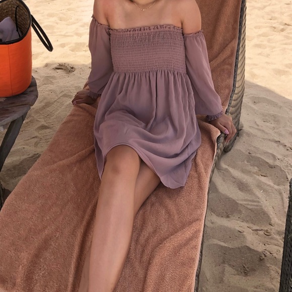 Forever 21 lavender off the shoulder mini dress - Picture 2 of 3